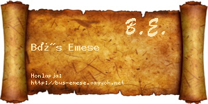 Bús Emese névjegykártya