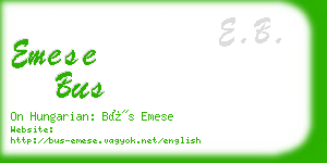 emese bus business card