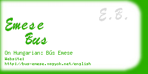 emese bus business card